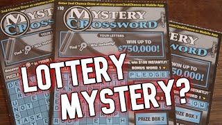 MYSTERY Crossword Lottery Scratchers With Not So Mysterious 750000 Jackpot Prize Potential [upl. by Serilda]