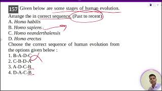 Given below are some stages of human evolution Arrange the in correct sequence Past to recent [upl. by Romona]