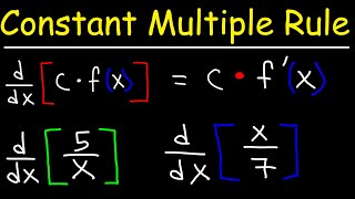 The Constant Multiple Rule For Derivatives [upl. by Irroc]