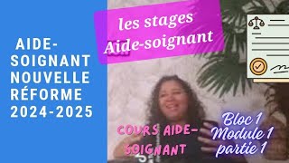 Les stages soignant  Aidesoignant nouvelle réforme 20242025 [upl. by Iolande]