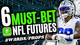 6 MUSTTAKE NFL Futures Bets  2024 Awards amp Player Props [upl. by Aurlie]