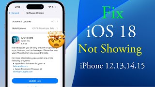 Why iOS 18 not showing iphone  iOS 18 Not Showing iPhone 13141215 Fix iOS 18 not showing iPhone [upl. by Cyrill]