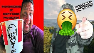 Reupload JoeysWorldTour 100000 Subscribers KFC Bucket O Chicken Challenge REACTION BBT [upl. by Errehs]