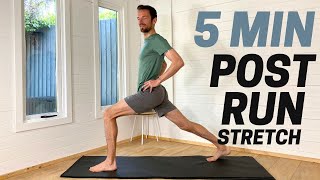 5 MIN PostRun Stretching Routine to Maximise Recovery [upl. by Haraj]