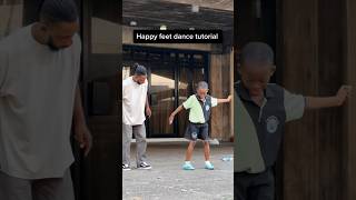 Best happy feet dance tutorial🕺🏽with little boy rate him🥹 short dance tutorial 100shorts2024 [upl. by Anner]