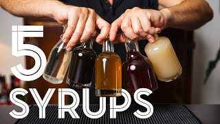 Easy SYRUP Recipes for Cocktails and Mocktails [upl. by Ettenotna]