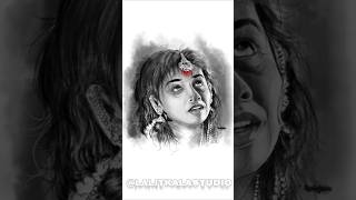 Manjulika sketching😱lalitkalastudio vidyabalan bhoolbhulaiyaa3 bollywood shorts shortvideo fy [upl. by Boonie]