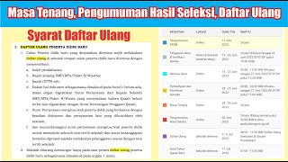 Masa Tenang Pengumuman Hasil Seleksi Daftar Ulang  PPDB Jateng 2023 2024 [upl. by Tome]