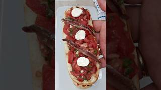 Tosta Mediterránea 😋 Fácil y Rápido 😋👍 BRUTAL shorts recipe [upl. by Orest]