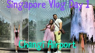 Singapore Vlog Day 1 Part 1  Changi Aiport attractions  Immigration  Metro Guide  canopy park [upl. by Anitsirc77]