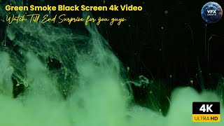 Green Smoke Black Screen 4k Video greenscreen blackscreen smoke [upl. by Etnad84]