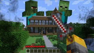 GIANT ZOMBIE APPEARS IN MY MINECRAFT HOUSE  Minecraft Mods [upl. by Lovich]