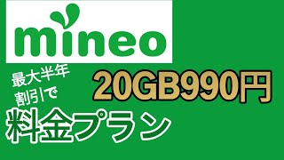 【最大半年20GB990円】マイネオを解説！最大半年割引キャンペーンも！ [upl. by Renmus]