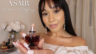 ASMR The Perfume Room Roleplay 🤍 Soft Whispers Sprays Tapping Sweet Fragrances [upl. by Srini]