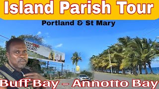 Most Fantastic Views Driving Through Buff Bay Portland To Annotto Bay St Mary [upl. by Oniratac137]