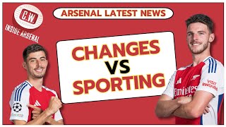 Arsenal latest news Changes vs Sporting  Havertz to start  Nwaneri reaction  Calafiori praise [upl. by Horick335]