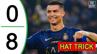 Cristiano RONALDO Hat Trick AGAIN  Abha vs Al Nassr 08 Highlights amp Goals 2024 [upl. by Amund]