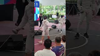 UP Fencing Team demos disciplines at PHFrance Olympics Opening Party [upl. by Adnilra]