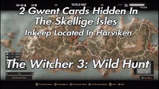 The Witcher 3 Wild Hunt  2 Gwent Cards Hidden In The Skellige Isles Inkeep Located In Harviken [upl. by Trill52]