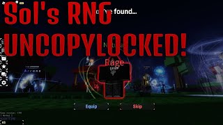 Sols RNG  UNCOPYLOCKED  Roblox Studio [upl. by Kazimir]