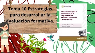 Tema 10 Estrategias para desarrollar la evaluación formativa CTE 20242025 [upl. by Martella]