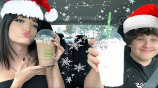 shake shack christmas milkshakes and mukbang with my brother [upl. by Sweyn]