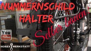 Kennzeichenhalter selber bauen  Oldtimer Nummernschildhalter anfertigen [upl. by Seta]