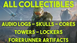 Halo Infinite  All Collectible Locations Audio Logs Skulls Cores Lockers Artifacts Towers [upl. by Naor523]