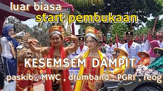 Luar biasa start pembukaan kesemsem Dampit barisan paskip MWC  PGRI reog drumband [upl. by Minni]