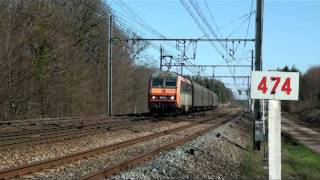 Trains corail et BB 26000 sur la bifurcation de Saint Amour [upl. by Eissirhc]