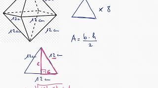 GEOMETRÍA AREA OCTAEDRO [upl. by Ifok]