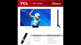 Review TCL 65Inch QM85 QLED 4K Smart QDMini LED TV 65QM851G 2024 Model [upl. by Tips]