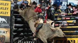 Mike Lee rides Tahontas Magic Ride for his 500th ride PBR [upl. by Haisi]