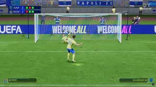 Napoli semifinal penalty shootout win against Newcastle  Champions League [upl. by Eerehs986]