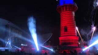 Warnemünder Turmleuchten  das Neujahrsevent im Ostseebad Warnemünde [upl. by Atikihc21]