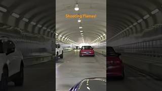 500hp Skyline hits AntiLag in a Tunnel shorts [upl. by Siuqram994]