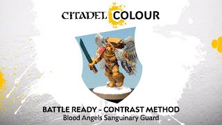 How to Paint Battle Ready Blood Angels Sanguinary Guard – Contrast Method [upl. by Illek]