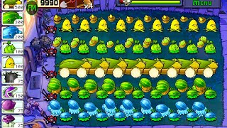 PvzSurvival Night Strategy 12345 Flags  Plants Vs zombies Mod  Pvz Hack Ep149 [upl. by Kevyn204]