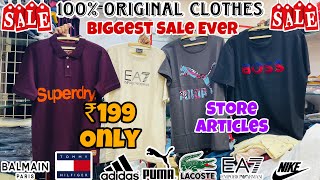 100 Original Clothes 🔥  ₹199 Only  TshirtsPoloneckJeans  Branded Clothes in Mumbai [upl. by Misaq446]