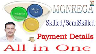 MGNREGA Semi Skilled Skilled worker Payment Details All in One [upl. by Rekrap]