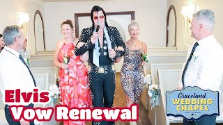 Simon amp Kellie and Matt amp Nats Group Elvis Vow Renewal at Graceland Chapel [upl. by Oster]