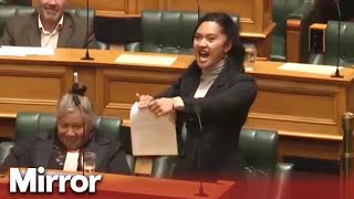 Māori Haka protest suspends New Zealand parliament [upl. by Pollock]