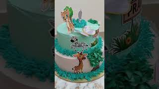 Chocolate flavour cake  15 kg  2 tier cake  jungle Theme Cake  thedivacakes chocolatedessert [upl. by Airamzul]