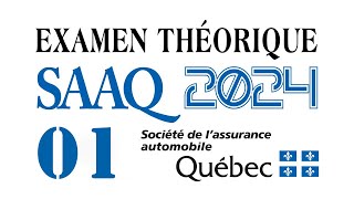 EXAMEN THEORIQUE SAAQ  QUÉBEC 2024  SIGNALISATION ROUTIÈRE01 [upl. by Suoivatra]