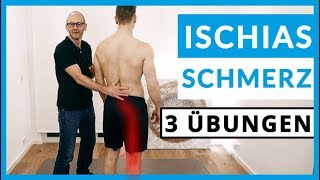 Ischiasschmerzen loswerden 3 SOFORTÜbungen [upl. by Moselle493]