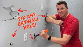 How to Fix Holes in Drywall  4 Easy Methods [upl. by Onirefez]