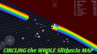 I CIRCLED THE WHOLE SLITHERIO LOBBY  circling the whole slitherio map Epic GamePlay [upl. by Alexia]