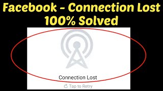 How To Fix Connection Lost  Tap To Retry Error On Facebook In Android amp iOS [upl. by Leandra]