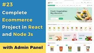 23 React Ecommerce Website Tutorial in Hindi  Full stack Ecommerce Website using React and Node 🔥 [upl. by Ziagos]