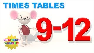 Learn your times tables  Multiplication tables 912  New in 3D  NurseryTracks [upl. by Hsetim]